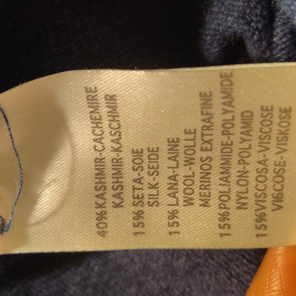 Cashmer Italy Wool Sweater, Women, V-neck, Blue, Soft, Lightweight, S - Picture 10 of 10